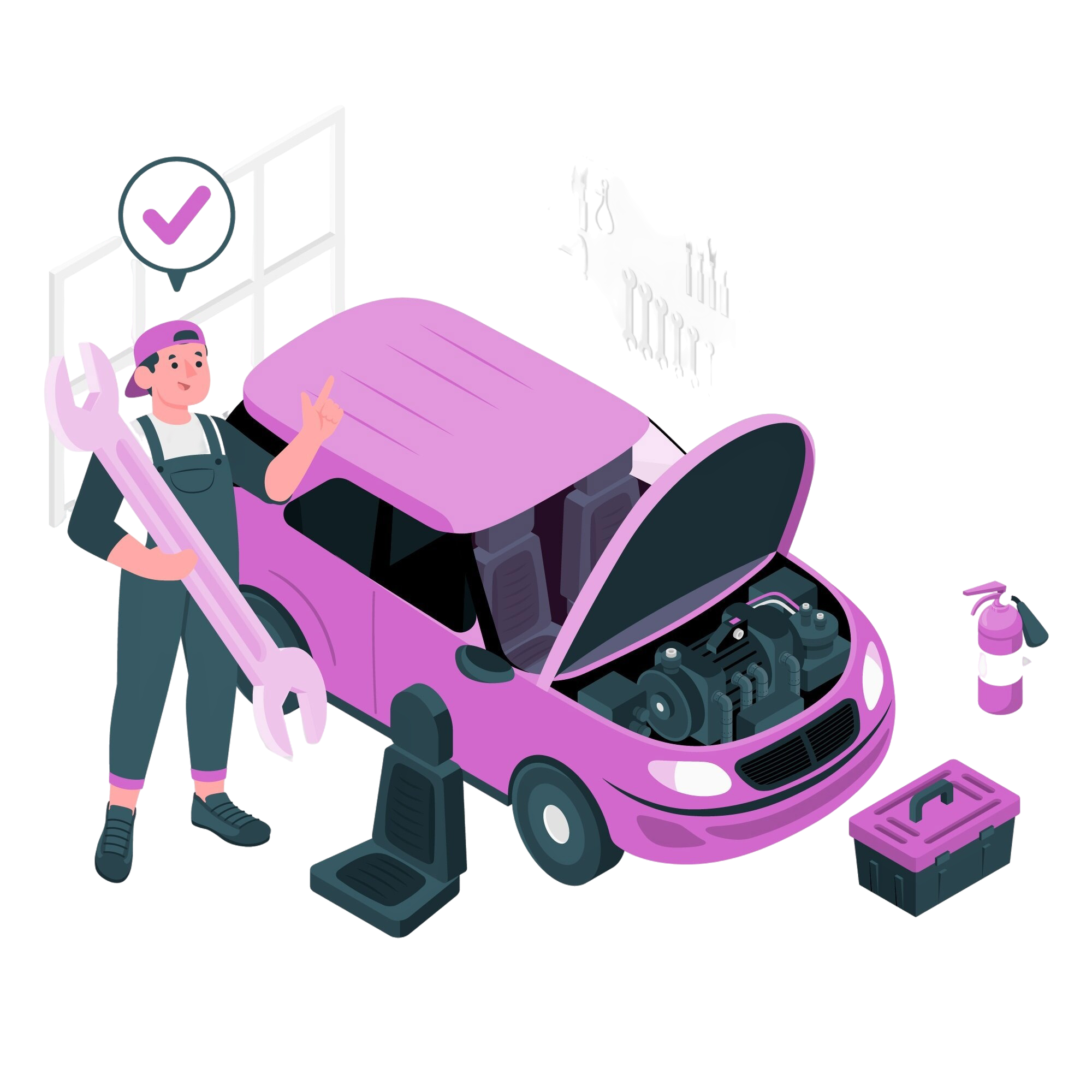 auto mechanicconcept illustration
