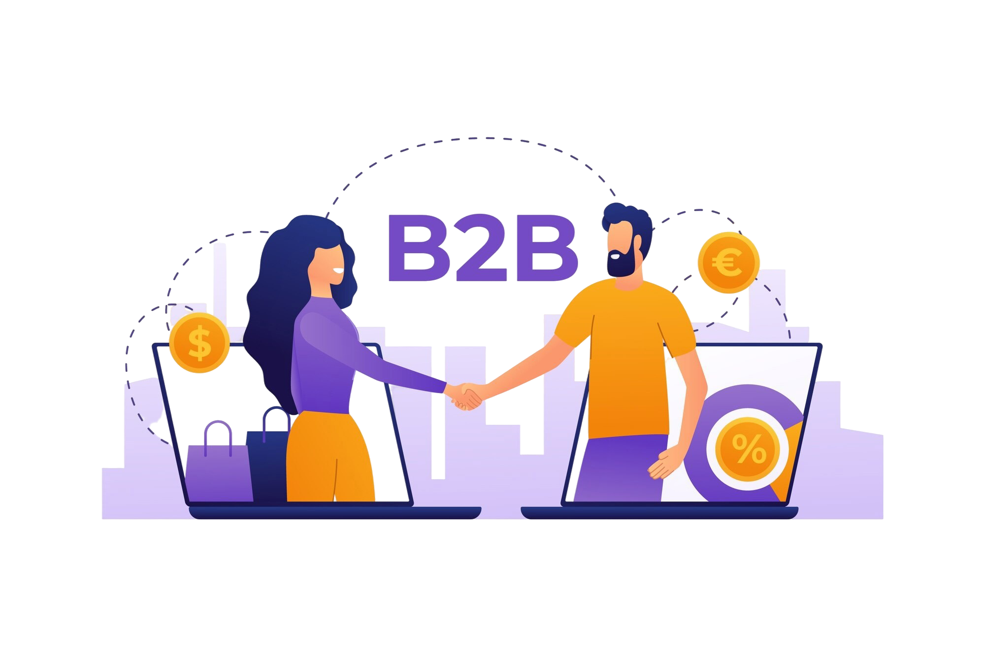gradient b2b illustration